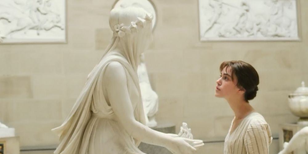 The masked Virgin of Vesta statue seen in the movie