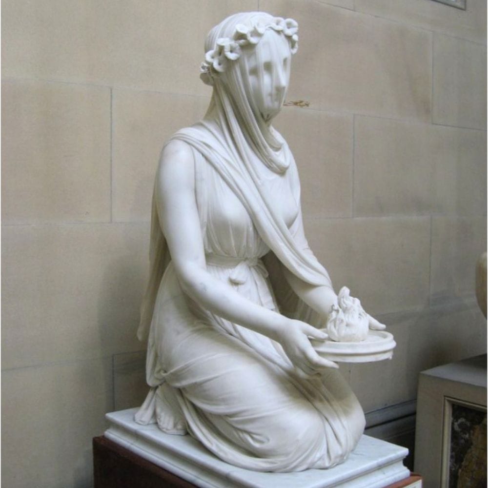 a veiled vestal virgin