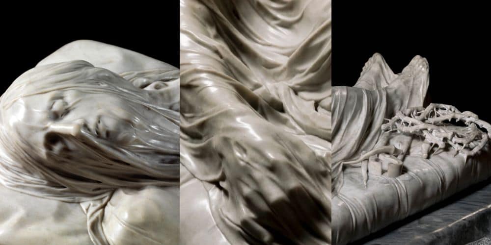 veiled christ's face,hand and foot