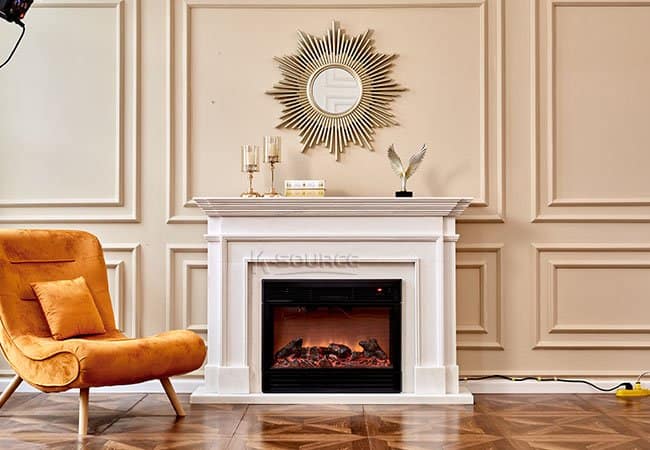 queen anne style fireplace