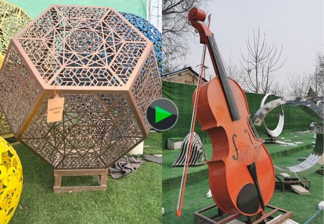 Stainless steel sculpture page