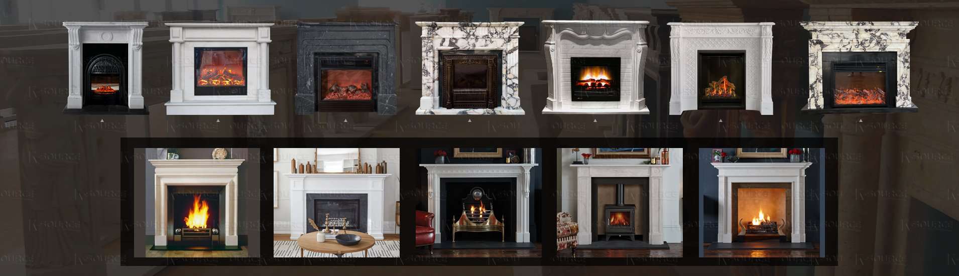 Victorian fireplace banner