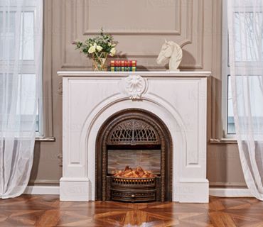 White Victorian Marble Fireplace surround