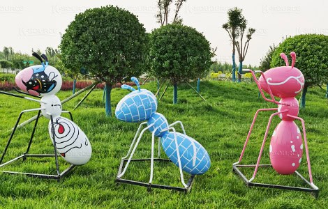 Stainless steel type ant sculptures can be customized