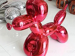 Red Balloon Dog Stainless Steel Sculpture