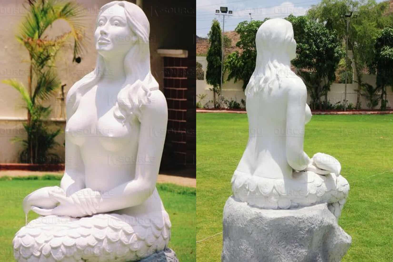 mermaid fountain statue