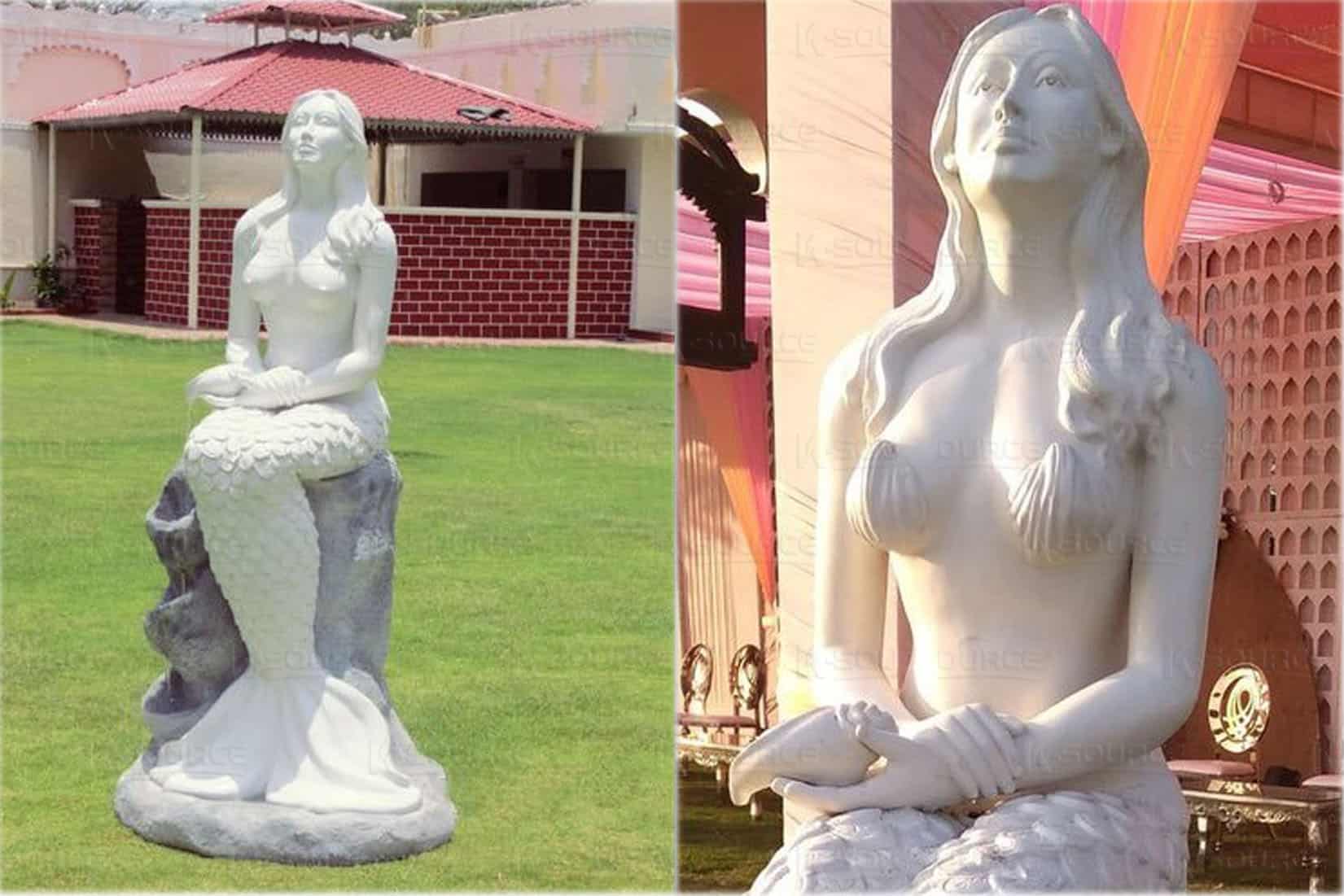 marble fountain with lady statue