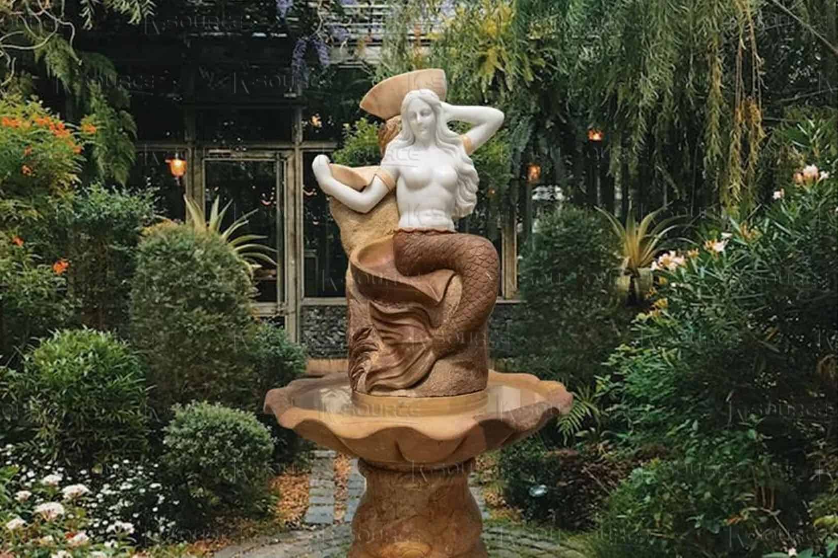 fountain statue mermaid