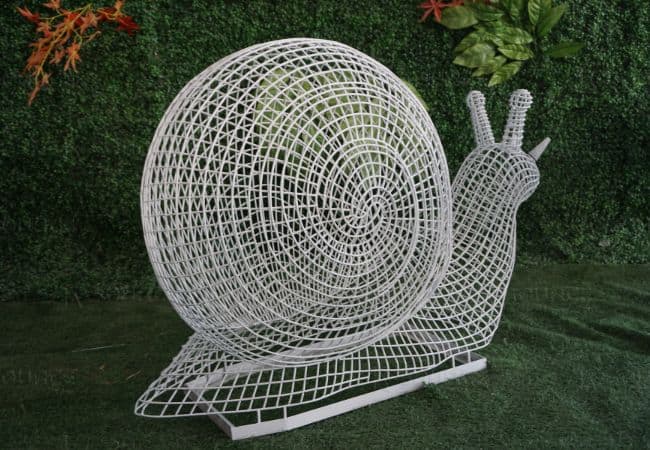 garden decoraction snail stainless wire sculpture