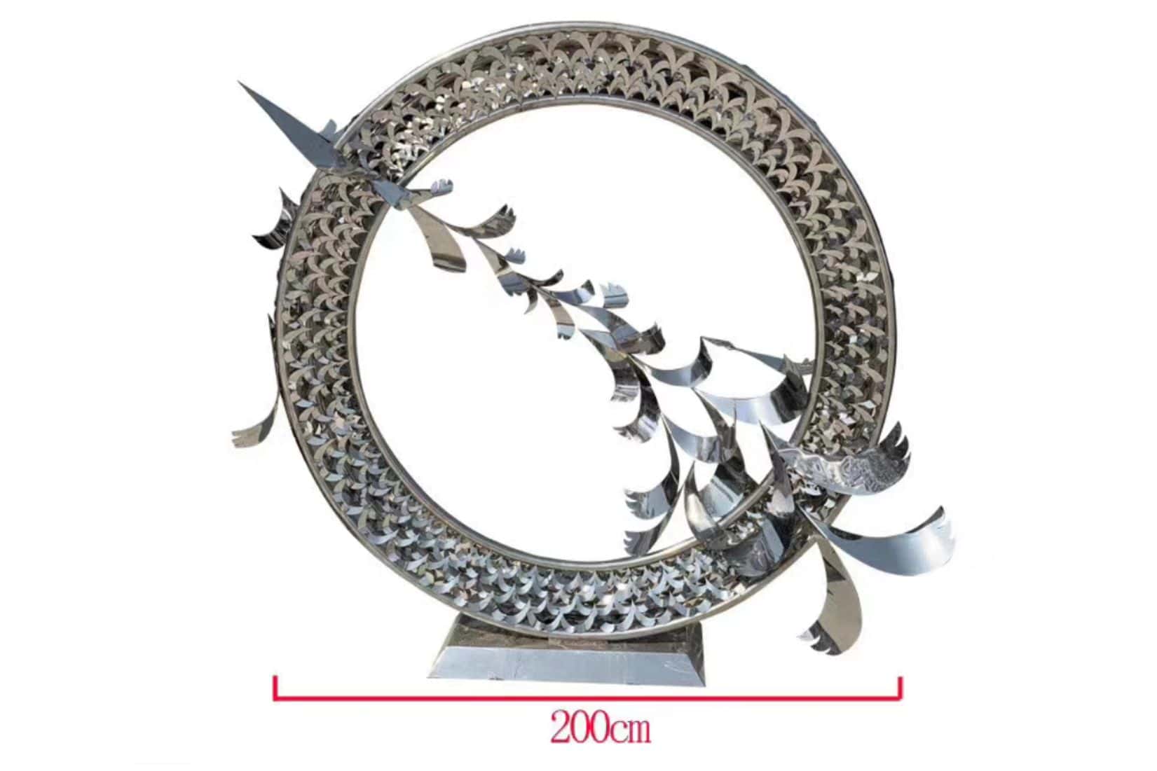 large metal ring sculpture