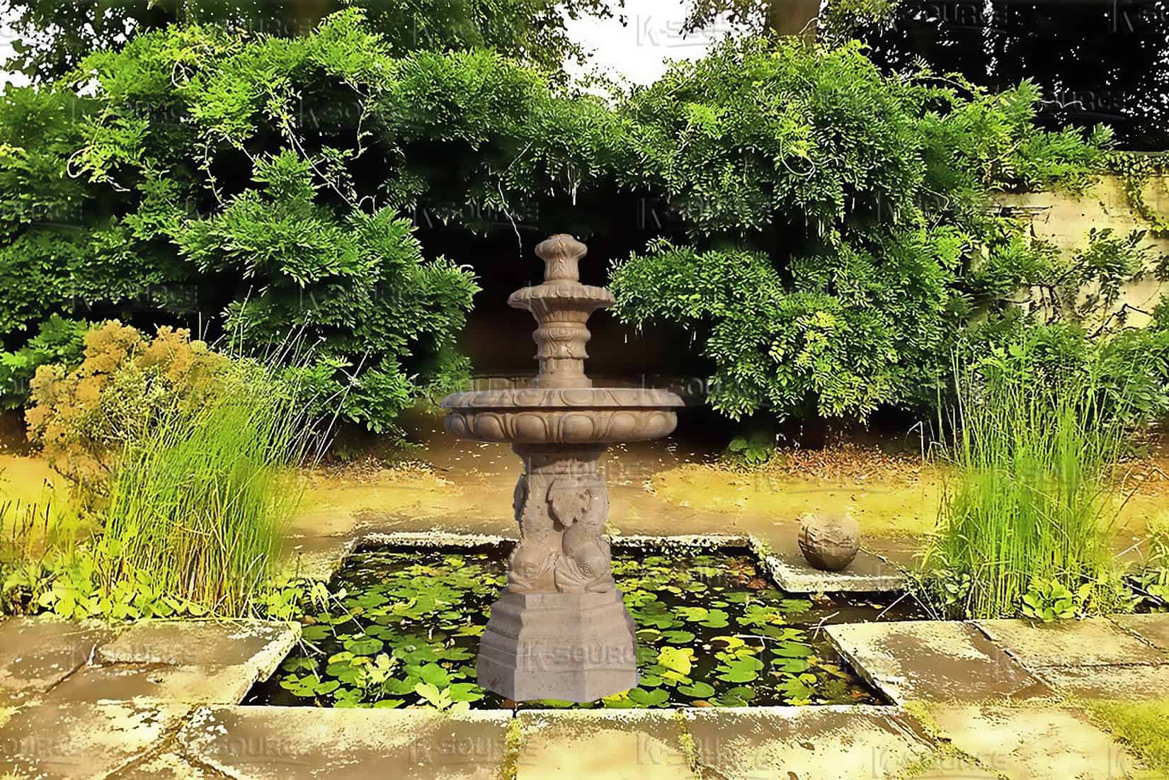 The ugly fish fountain is beautiful in gardens and courtyards