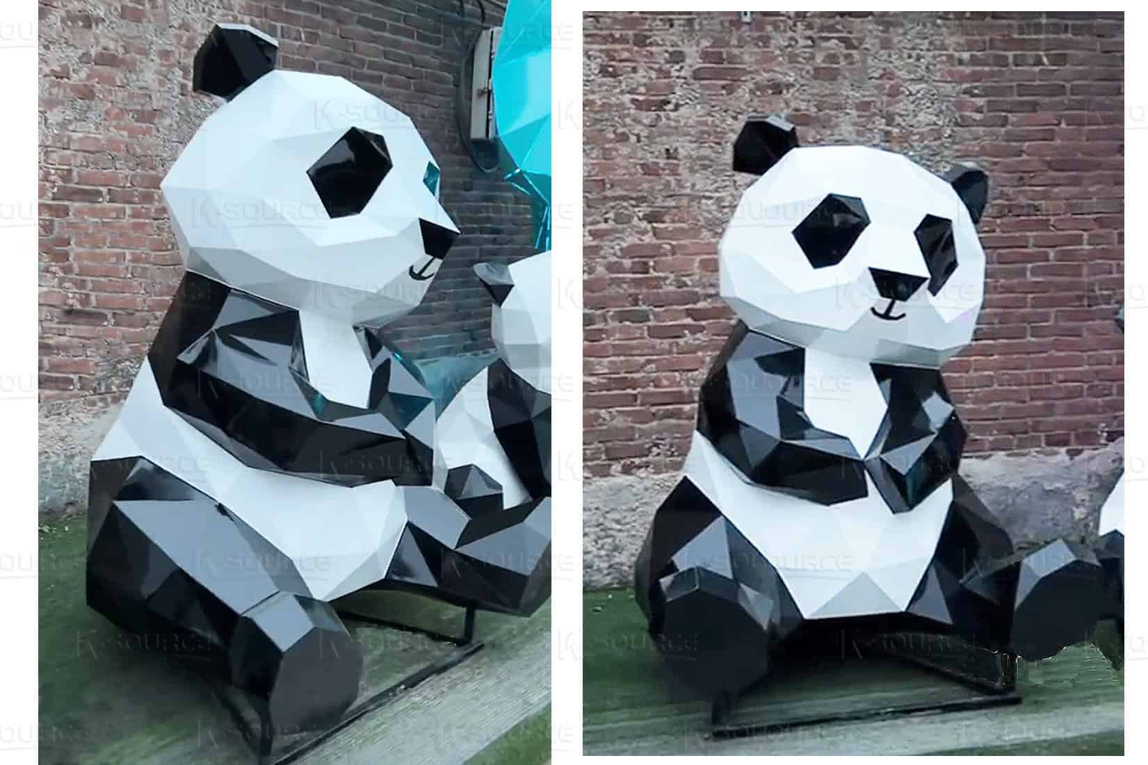 Quiet and gentle panda mother image style three