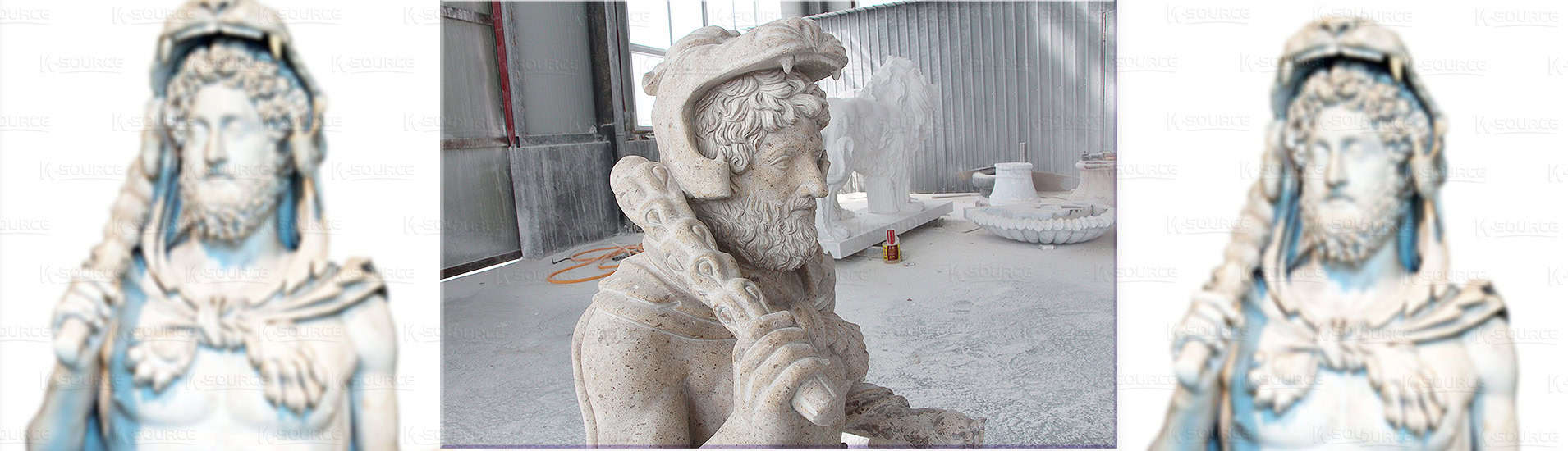a marble bust of the Roman emperor Commodus