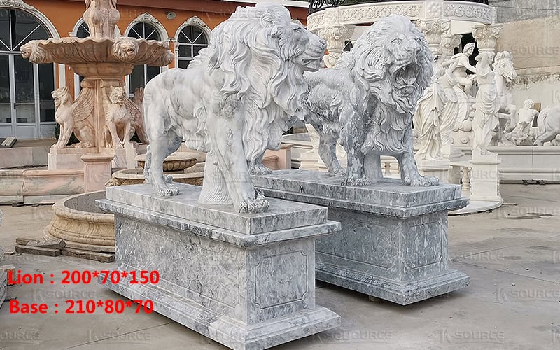 This large lion statue is larger in size