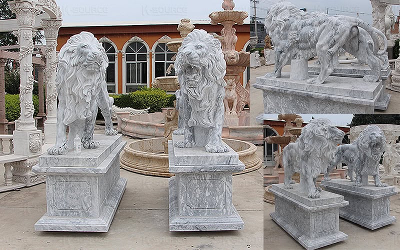 The stone lion is a very common auspicious animal in life