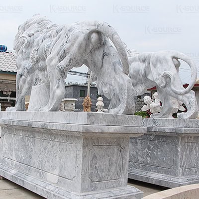 Beautiful stone lion carved by k-source