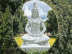 The white statue of Shiva seen in the video is hand-carved by our stonemasons with 30 years of experience in carving, and every detail of the statue is lifelike.