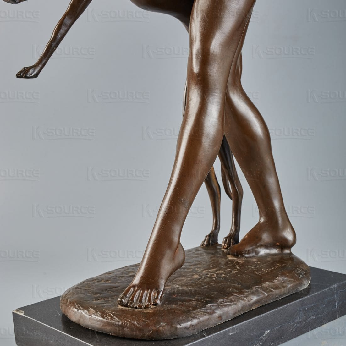 Bronze Diana Statue with Marvle Base