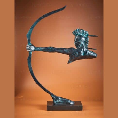 Bronze Native American Statue