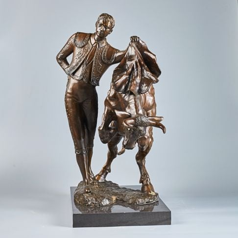 Bronze Bull and Man