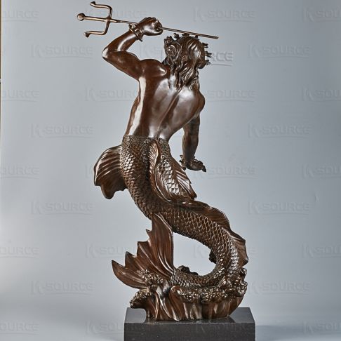Merman Poseidon Sculpture Bronze