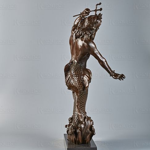 God of Sea Posedion Bronze Sculpture