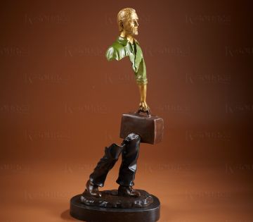 Small Traveler Bronze Sculpture