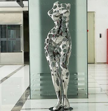 Stainless Steel Metal Woman Sculpture