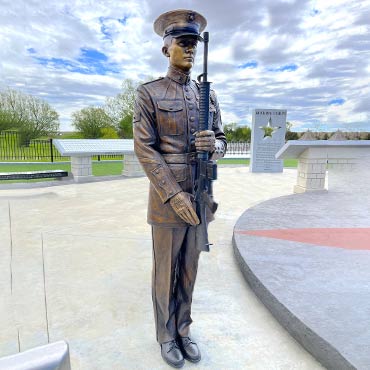 honor guard bronze statue