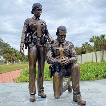 Bronze Sheriff Monument Statue