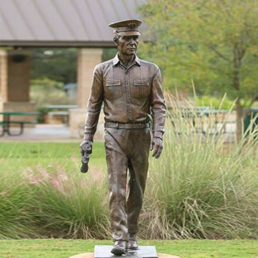 Bronze WWII Naval Commander statue