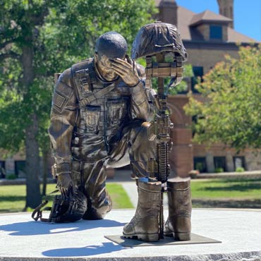 Vietnam Battle Cross Bronze Statue