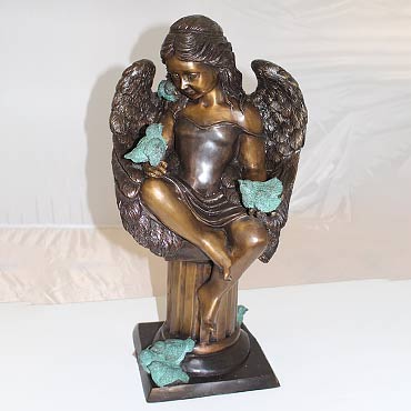angel child statue memorial bronze