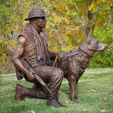 Vietnam war dog statue