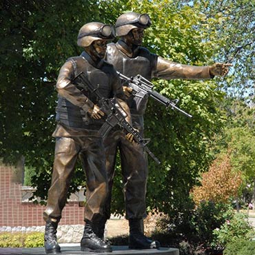 Bronze soldier statue