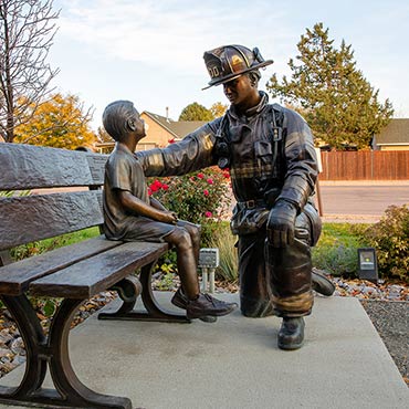 Follow Your Heart Bronze Firefighter Statue