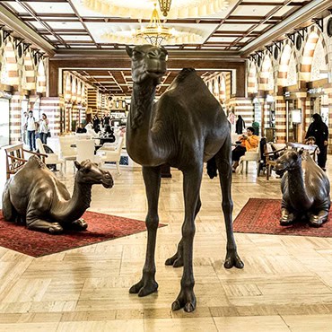 Camel statue in Dubai mall UAE