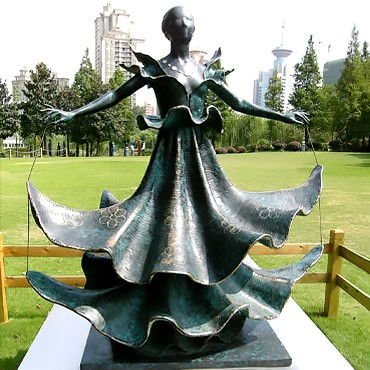 Bronze Dancer Statue in the Park